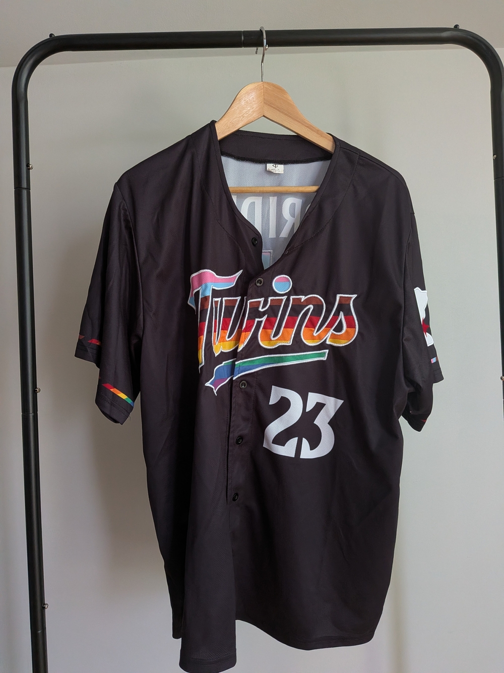 Minnesota Twins Pride Black Baseball Jersey